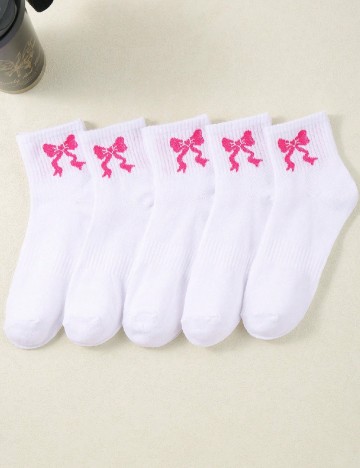 Set sosete 5 perechi Shein Kids, alb