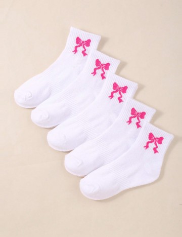 Set sosete 5 perechi Shein Kids, alb