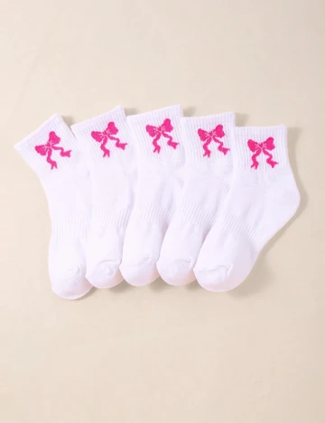 Set sosete 5 perechi Shein Kids, alb