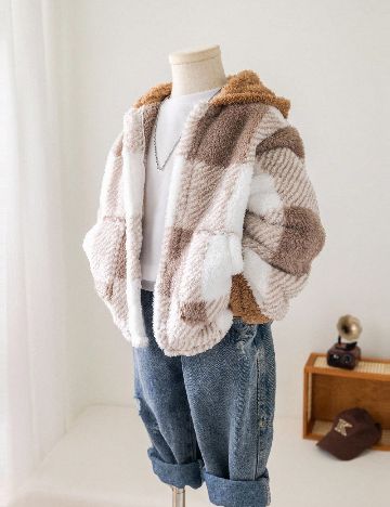 Jacheta Shein Kids, maro/alb