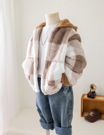 Jacheta Shein Kids, maro/alb