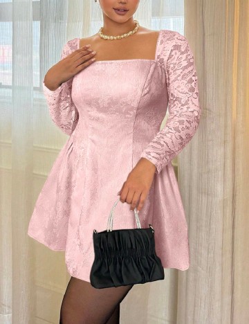 Rochie scurta SHEIN CURVE, roz