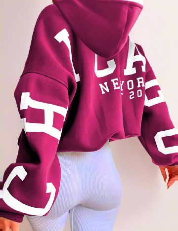 Hanorac SHEIN, magenta