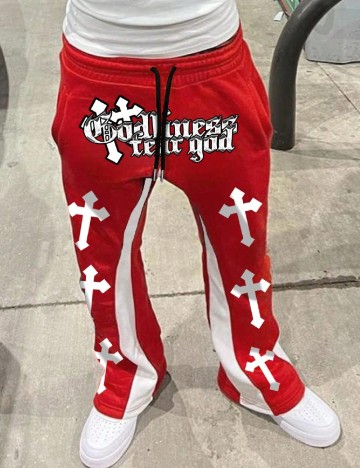 Pantaloni SHEIN, rosu