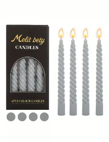 Set lumanari 4 bucati SHEIN, gri