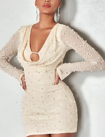 Rochie scurta SHEIN, crem