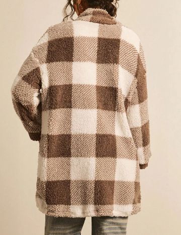 Jacheta SHEIN CURVE, alb/maro