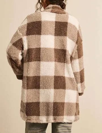 Jacheta SHEIN CURVE, alb/maro