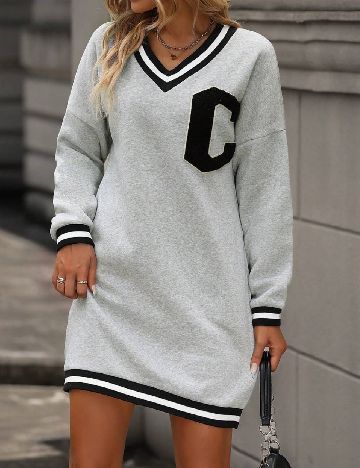 Rochie scurta SHEIN, gri