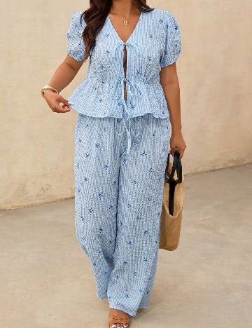 Compleu SHEIN CURVE, albastru