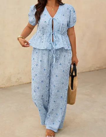 Compleu SHEIN CURVE, albastru