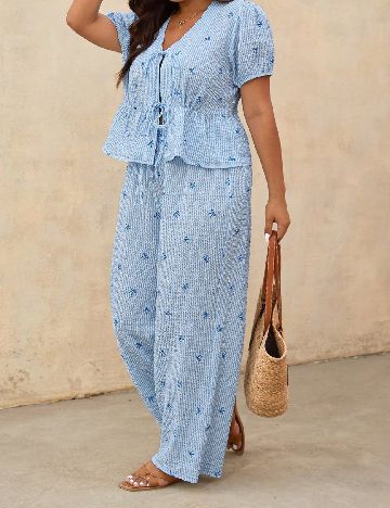 Compleu SHEIN CURVE, albastru