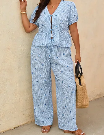 Compleu SHEIN CURVE, albastru