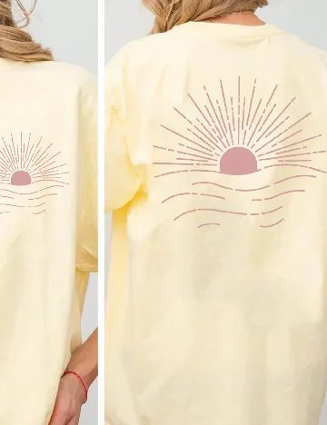 Tricou Oversize SHEIN, galben