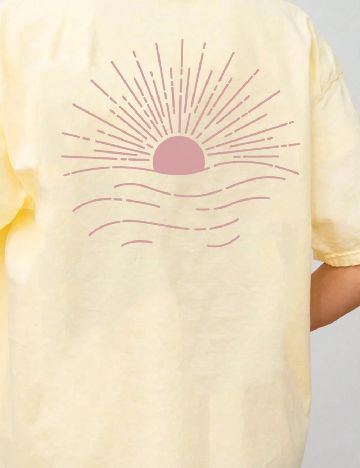 Tricou Oversize SHEIN, galben