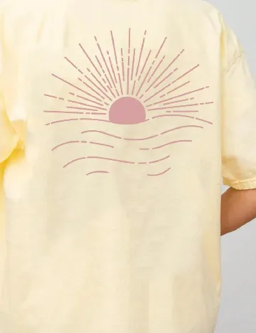 Tricou Oversize SHEIN, galben