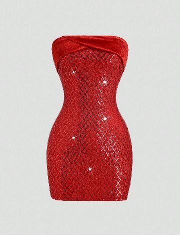 Rochie scurta SHEIN, rosu