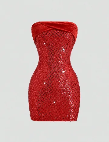 Rochie scurta SHEIN, rosu