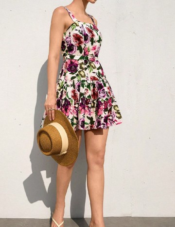 Rochie scurta SHEIN, floral print