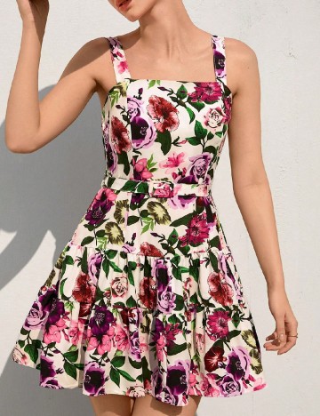 Rochie scurta SHEIN, floral print