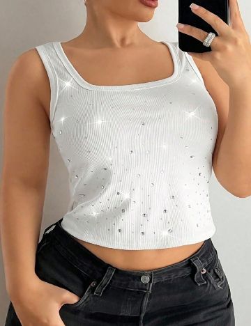 Top SHEIN CURVE, alb