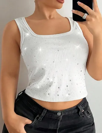 Top SHEIN CURVE, alb