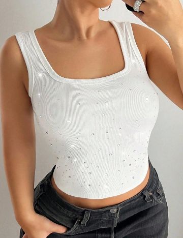 Top SHEIN CURVE, alb