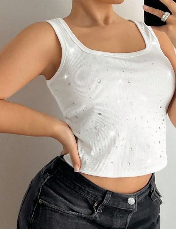 Top SHEIN CURVE, alb