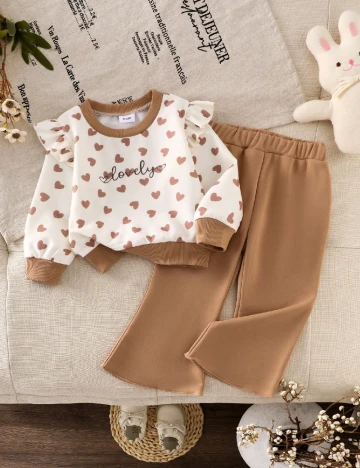 Compleu Shein Kids, maro/alb