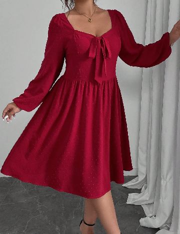 Rochie medie SHEIN CURVE, rosu