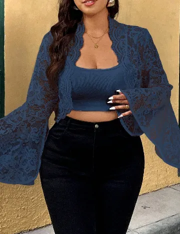 Bolero SHEIN CURVE, albastru