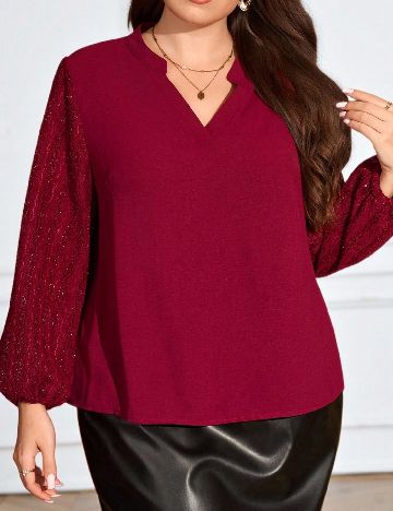 Bluza Emery Rose Curve, visiniu