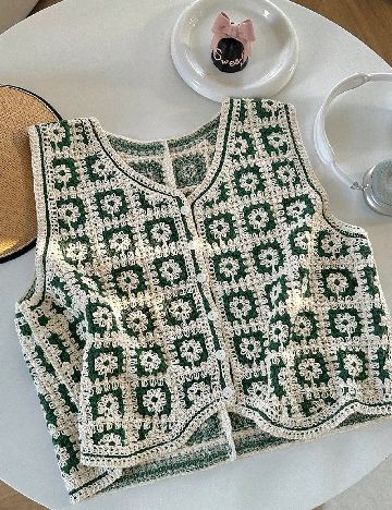 Vesta SHEIN CURVE, crem/verde