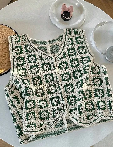 Vesta SHEIN CURVE, crem/verde