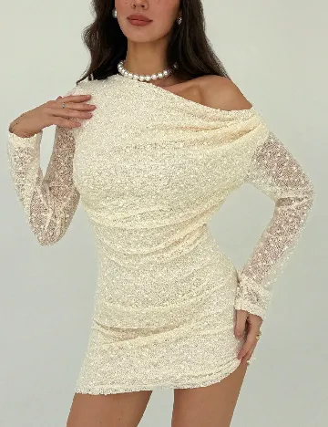 Rochie scurta SHEIN, crem