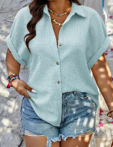 Camasa SHEIN CURVE, albastru