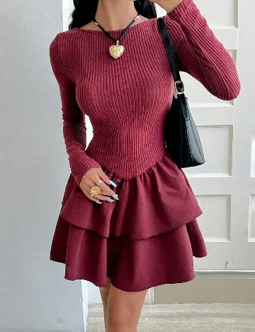 Rochie scurta SHEIN, visiniu