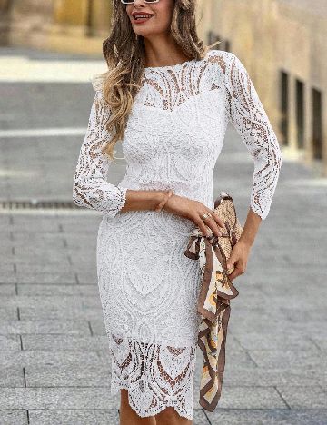 Rochie scurta SHEIN, alb