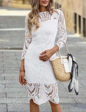 Rochie scurta SHEIN, alb