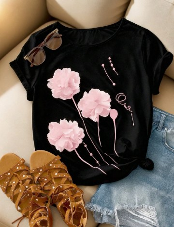 Tricou SHEIN CURVE, negru