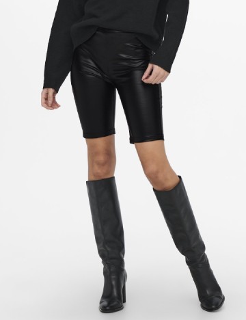 Pantaloni imitatie de piele Jacqueline de Yong, negru