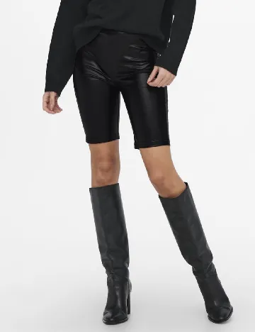 Pantaloni imitatie de piele Jacqueline de Yong, negru