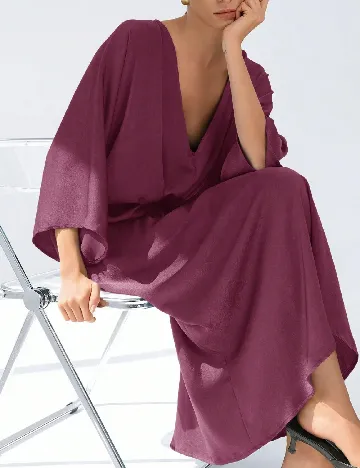 Rochie medie Aveloria, mov