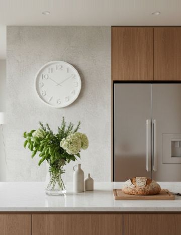 Ceas de perete ACTION, argintiu