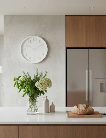 Ceas de perete ACTION, argintiu