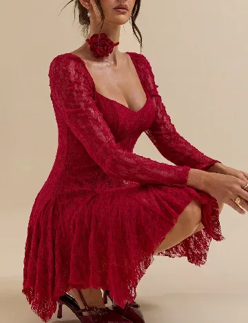 Rochie scurta SHEIN, rosu