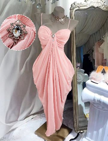 Rochie lunga SHEIN CURVE, roz