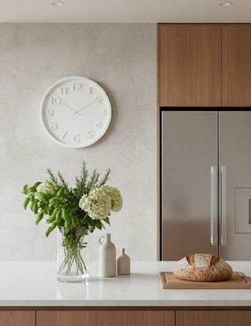 Ceas de perete ACTION, alb