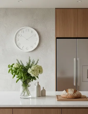 Ceas de perete ACTION, alb