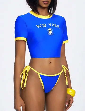 Costum de baie SHEIN, albastru